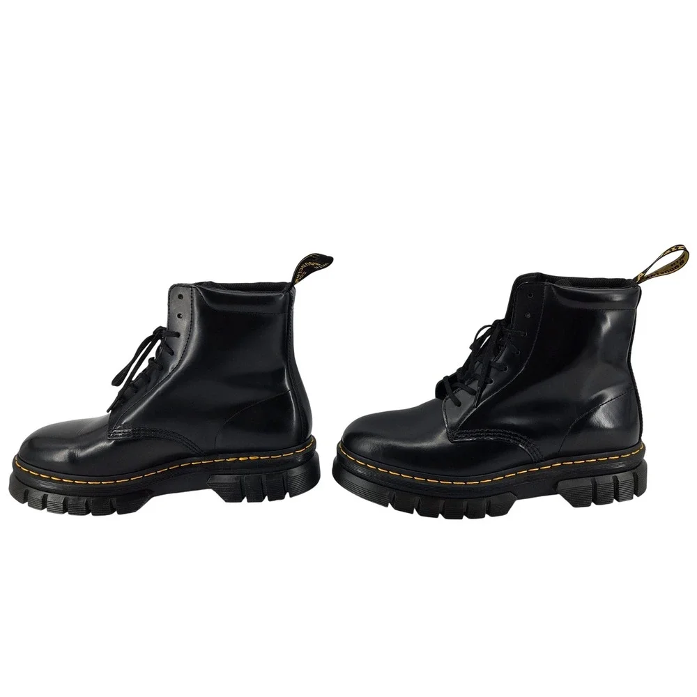 Dr.‎ Martens Rikard 8I Black Platform Combat Boots Mens 9 Womens 10 Streetwear